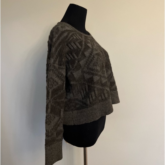 Peruvian Connection Alpaca /Wool Long Sleeve Pullover Crop Sweater Small - Picture 2 of 11